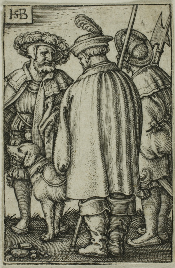 Three Soldiers and a Dog