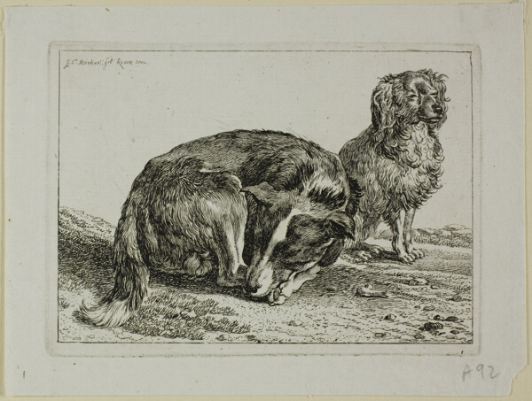 Two Dogs Resting, from Die Zweite Thierfolge