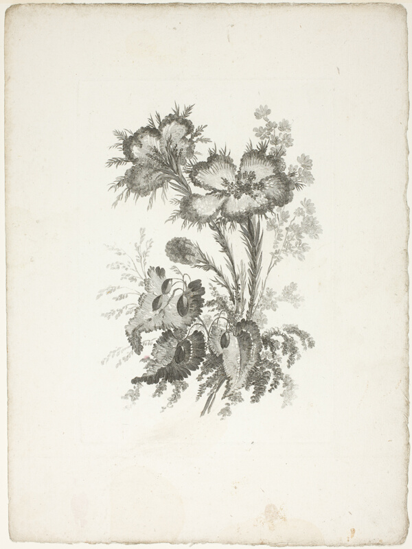 Bouquet, from Collection of New Flowers of Taste for the Manufacture of Persian Cloth, Invented and Drawn by Jean Pillement