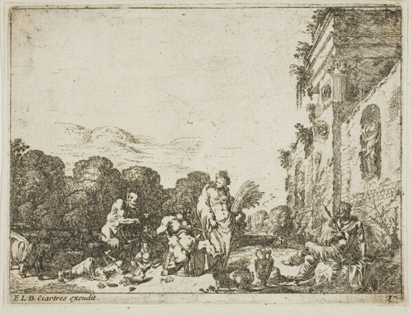Bacchanalian Scene with Allegorical Figures