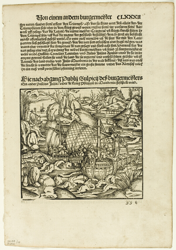 Illustration from Romische Historien, plate fifteen from Woodcuts from Books of the XVI Century