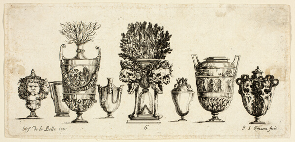 Plate Six from Raccolta di Vasi diversi di Stef. de la Bella Fiorentino