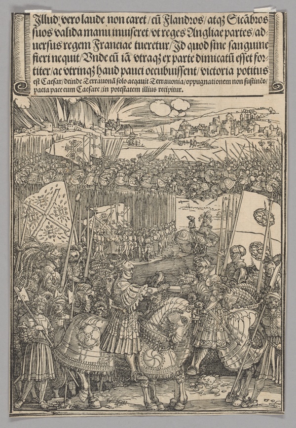 Maximilian and Henry VIII of England, plate 22 from Historical Scenes from the Life of Emperor Maximilian I from the Triumphal Arch