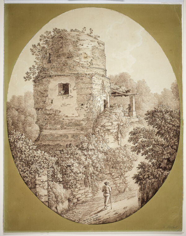 Tower with Man Walking