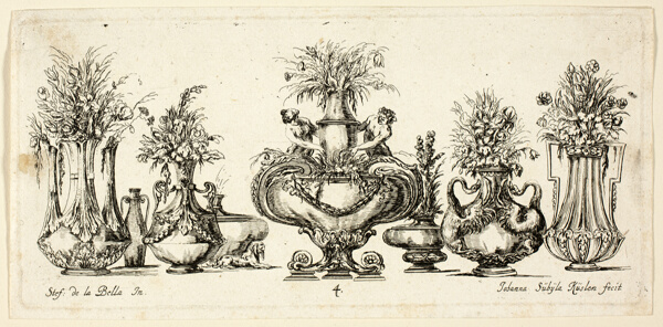 Plate Four from Raccolta di Vasi diversi di Stef. de la Bella Fiorentino