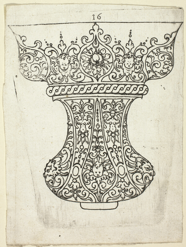 Plate 16, from XX Stuck zum (ornamental designs for goblets and beakers)