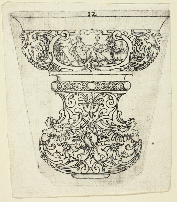 Plate 12, from twenty ornamental designs for goblets and beakers