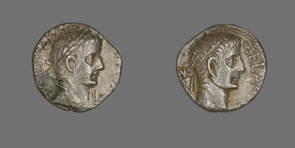 Tetradrachm (Coin) Portraying Emperor Tiberius