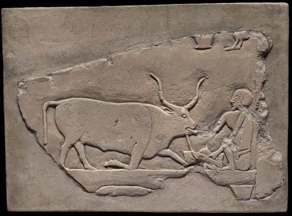 Wall Fragment from a Tomb Depicting a Herdsman