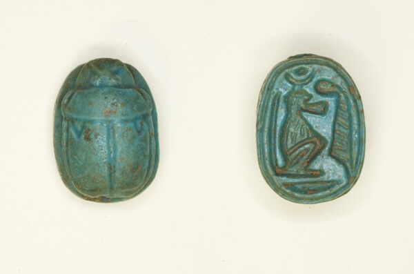 Scarab: Baboon with Ma’at Feather