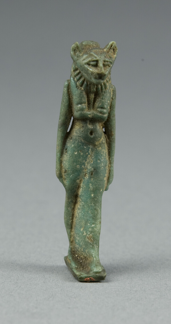 Amulet of a Lion-headed Walking Goddess, possibly Bastet