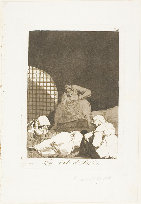 Sleep Overcomes Them, plate 34 from Los Caprichos