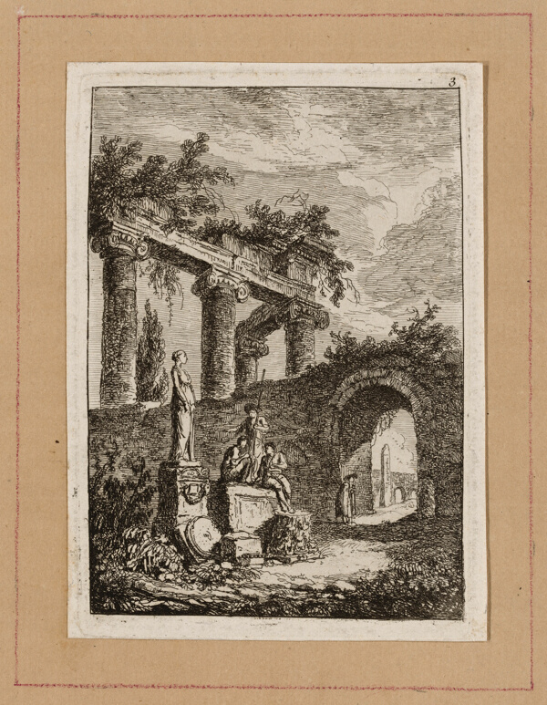 Plate Three from Evenings in Rome