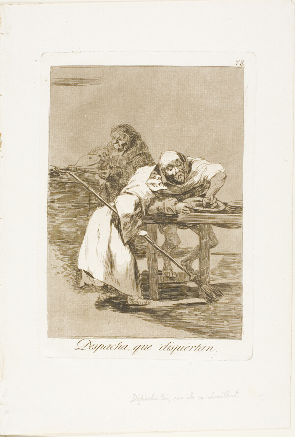 Be quick, They are Waking Up, plate 78 from Los Caprichos