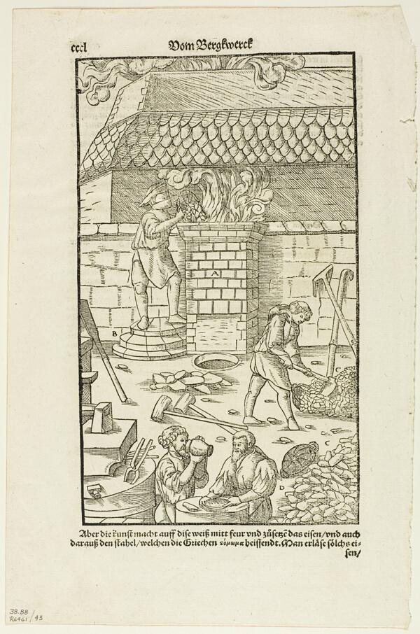 Page CCCL from Vom Bergwerck XII Bücher by Agricola, plate 43 from Woodcuts from Books of the XVI Century