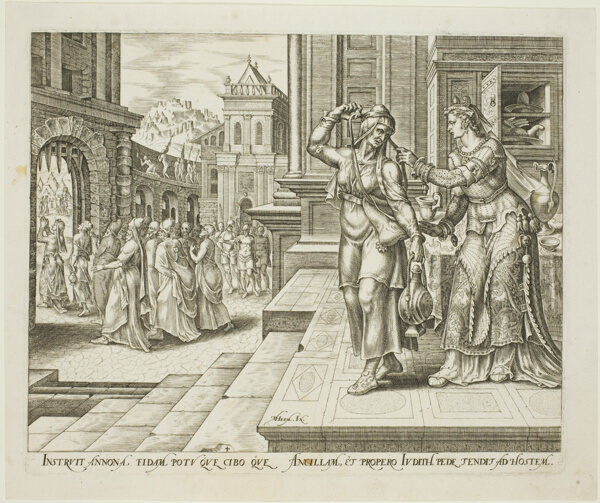 Judith Preparing Herself to Leave for the Enemies' Camp, plate four from The Story of Judith and Holofernes
