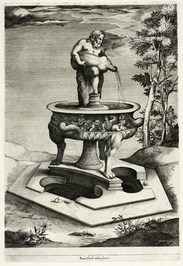 Fountain with Silenus in the Garden of the Cesi Palace near Rome
