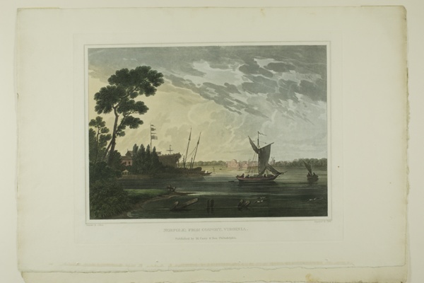 Norfolk; From Gosport, Virginia, plate five of the second number of Picturesque Views of American Scenery