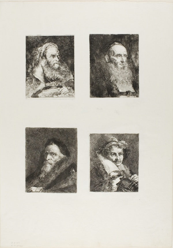 Old Man with an Open Book, Old Man with a Beard, Old Man with a Glove on His Hand, Man with a Moustache