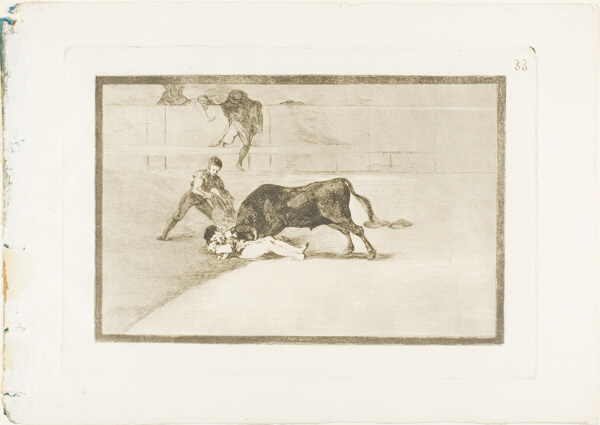 The Unlucky Death of Pepe Illo in the Ring at Madrid, plate 33 from The Art of Bullfighting