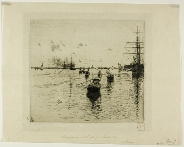 Lagune with Steamers and Gondolas, Venice