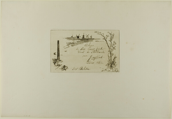 Title Page, from Cahier de six eaux-fortes, vues de Hollande