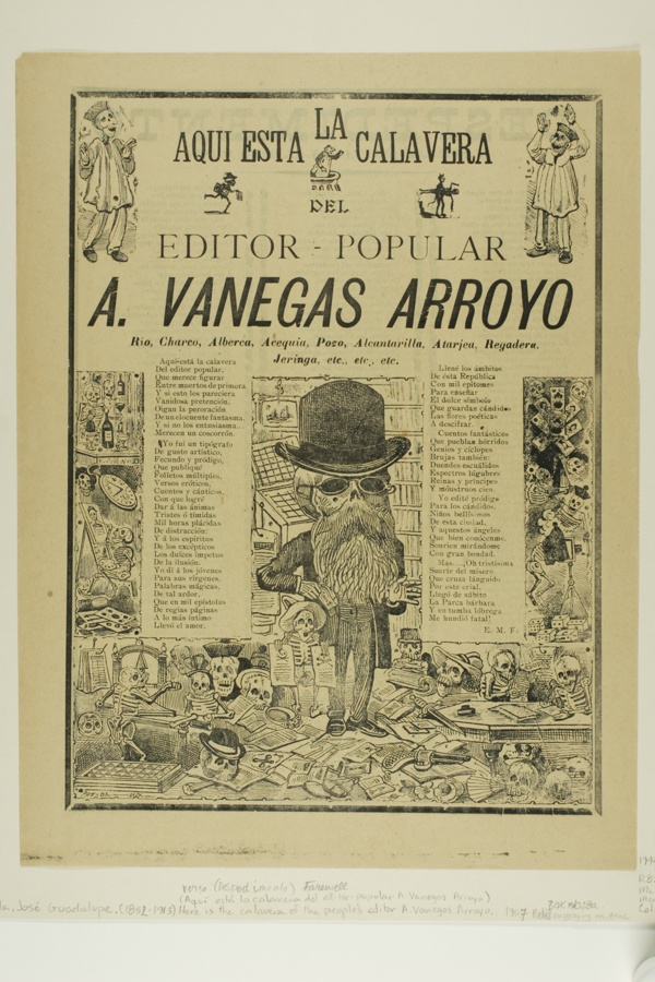 Here is the Calavera of the Popular Publisher A. Vanegas Arroyo
