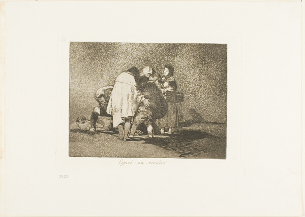 There Was Nothing to be Done and He Died, plate 53 from The Disasters of War