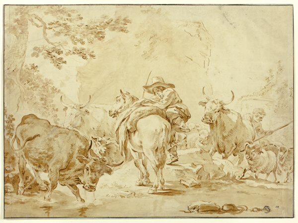Herdsmen with Cattle and Sheep