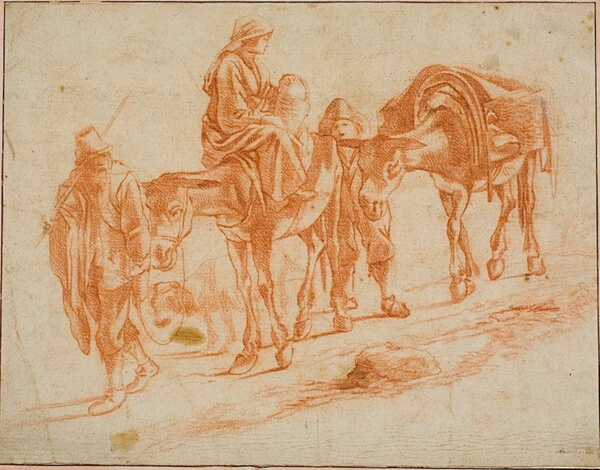 Travelers with Two Mules
