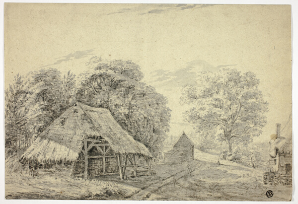 Thatched Shed on Farm