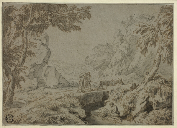 Landscape with Satyr, Goats and Other Figures