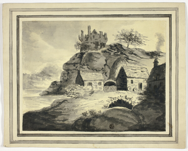 Farm with Overhanging Rock and Castle