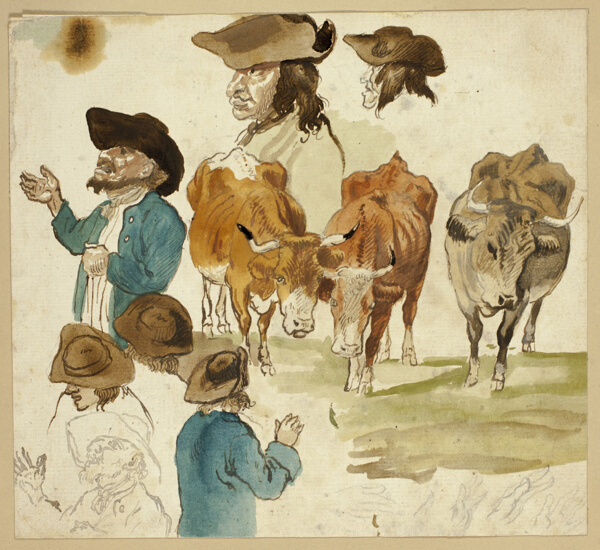 Sketches of Men and Cows