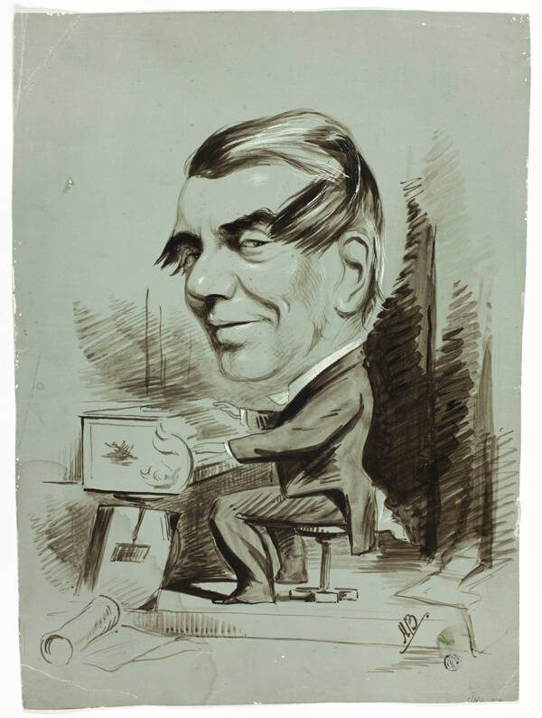 Caricature of Piano Player