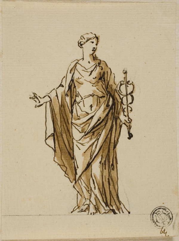 Standing Allegorical Figure with Caduceus (Peace?)