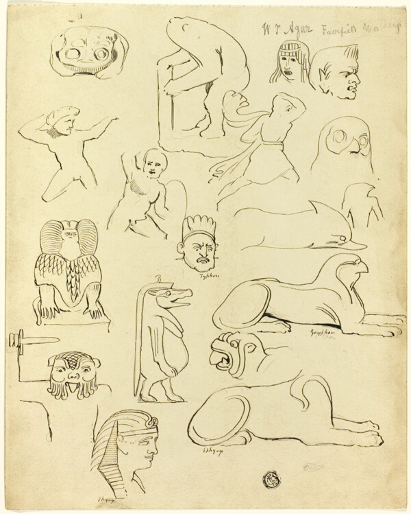 Sketches After Sculptures and Reliefs, Mainly Egyptian