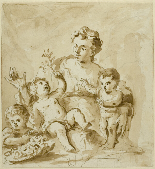 Charity with Mother (Mother with Three Infants)