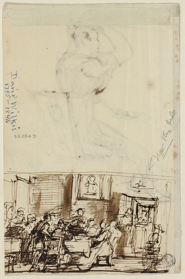People at a Table (recto), and Study for Cottage Toilet (verso)