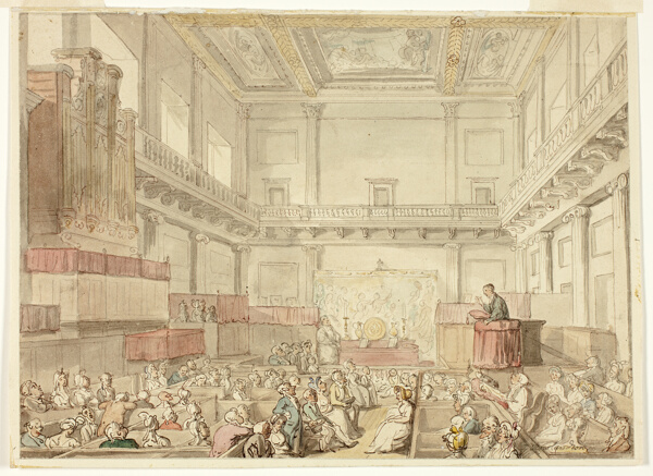 Study for Royal Chapel, Whitehall, from Microcosm of London