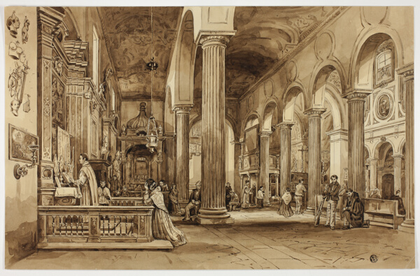 Interior of a Cathedral in Southern Italy