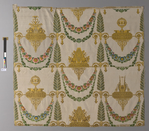 Panel Formerly Part of the Wall Covering in the Deuxième Salon des Grands Appartements of the Palais de Meudon (Château Neuf) (Empire style)