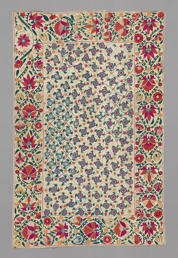Suzani (large embroidered hanging or cover)
