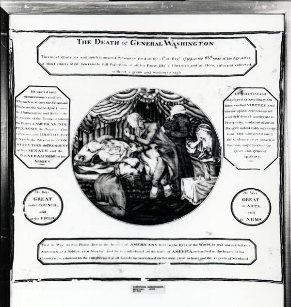 Death of General Washington (Handkerchief)