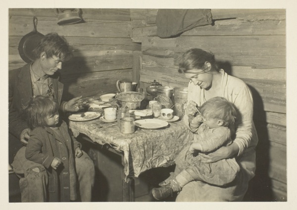 Poor Rural Family Living In A Smoke-House, Oklahoma, In Care Of Red Cross