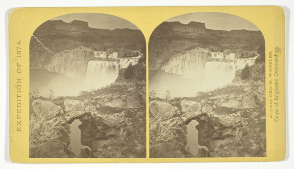 Shoshone Falls, Snake River, Idaho. Gorge and natural bridge, in the fore-ground, No. 50 from the series 