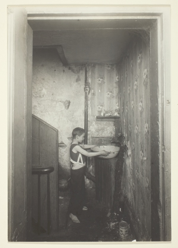One Spigot to a Floor. Old-Time Tenement In New York
