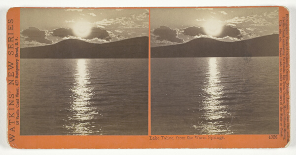 Lake Tahoe, from the Warm Springs, No. 4026 from the series 