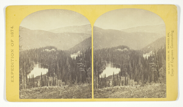 Lost Lakes, head of Conejos Cañon, Colorado, in the Sierra San Juan range, near divide between Conejos and south fork of Alamosa Rivers, surrounded by forest of Douglass spruce, and approximately 11.000 feel above sea-level, No. 37 from the series 