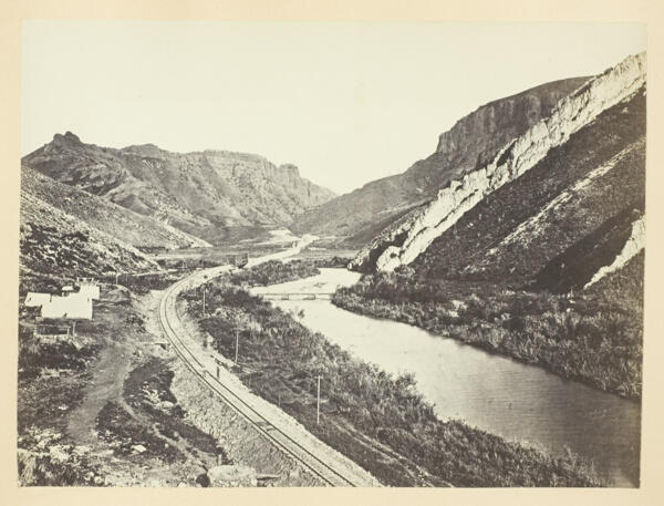 Wilhelmina's Pass, Distant View of Serrated Rocks or Devil's Slide, Weber Canon, Utah